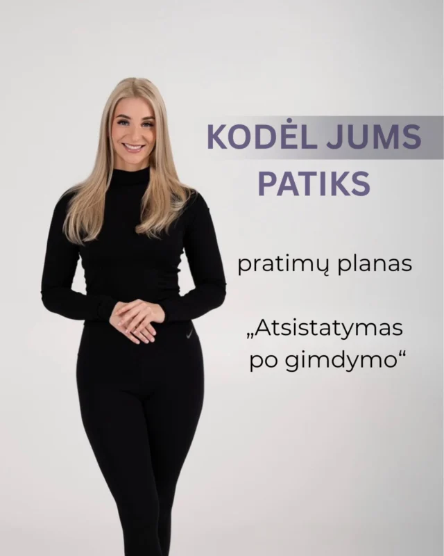 Kodėl jums patiks pratimų planas „Atsistatymas po gimdymo”?👇🏼

🕰️Taupomas jūsų laikas:

Turėsite 20 minučių trukmės pratimų planą, kurį sukūriau užimtoms mamoms. 

Kad pradėtumėte rūpintis savo kūnu jums nereikia praleisti ilgų valandų sporto salėje.
 
🙅🏼‍♀️Nereikia specialios įrangos:

Išsitraukite sporto kilimėlį ir atsigaivinimui prisipildykite butelį ar gertuvę vandens.

Pratimų planas nereikalauja turėti įvairiausių svorių/gumų/volų/hantelių/treniruoklių/kamuolių. 

Butelį vandens paversime hanteliu ir dirbsime su savo kūno svoriu – rezultatams pasiekti jums prireiks tik tiek. 
 
🌎 Atlikti pratimus galite bet kur ir bet kada:

Ne, jums nereikia tam tikrą valandą būti tam tikroje vietoje, kad galėtumet pradėti atsistatymą po gimdymo. 

Užteks paspausti kelis mygtukus ir aš jūsų ekrane pasirodysiu bet kuriuo jums patogiu metu.
 
✅Tinka prieš tai nesportavusioms:

Nesvarbu, ar sportavote prieš nėštumą – ši programa yra paprasta ir veiksminga. Link tikslo keliausim nedideliais, pamatuotais, dozuotais žingsniais. 

Rodydama pratimus jums paaiškinau, kaip tam tikrus pratimus pasilengvinti (o jei esat užsivedusi rimtam sportui papasakojau ir kaip pasisunkinti, paintensyvinti pratimus ir taip rezultato pasiekti dar greičiau!🤌🏻).

#pogimdymotreniruotes #pogimdymolaikotarpis #pogimdymopilvas #pogimdymokunas #pogimdymopratimai #pogimdymoatstatymas #pogimdymo #pogimdymofotosesija
#naujagimis #naujagimisnamuose